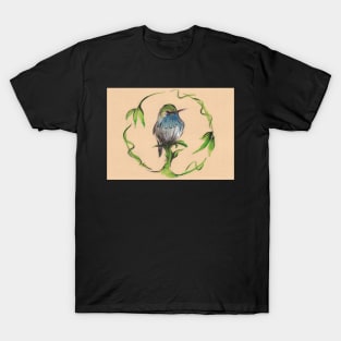 'Tiny'   Hummingbird watercolor painting by Rebecca Rees T-Shirt